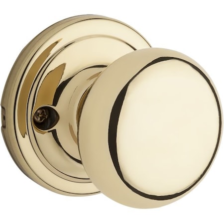 Kwikset Hancock Knob Interior Single Cylinder Handleset Trim, Bright Polished Brass 966H-3GC